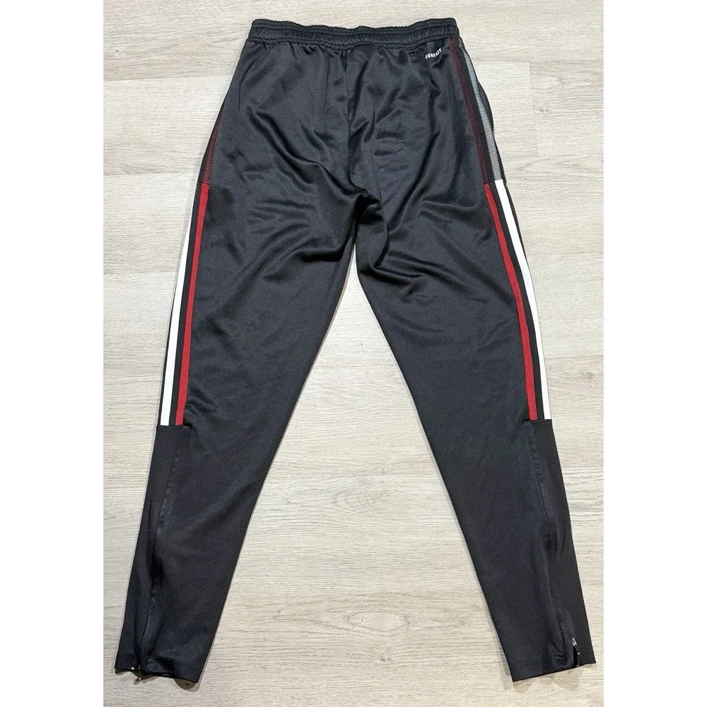 Adidas Tiro Training Jogger Pants Mens Size Small Black Ankle Zip Stretch 2HQ001